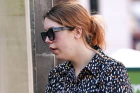 Paris Mayo outside the Worcester Crown Court, where she has been found guilty of murdering her newborn son Stanley at her parents' home in Ross-on-Wye 