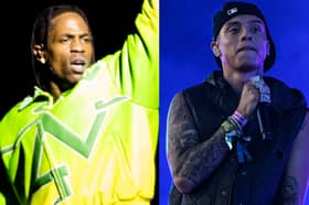 Travis Scott (left) and Central Cee (right) will perform at Rolling Loud Portugal 2023 (Getty Images)
