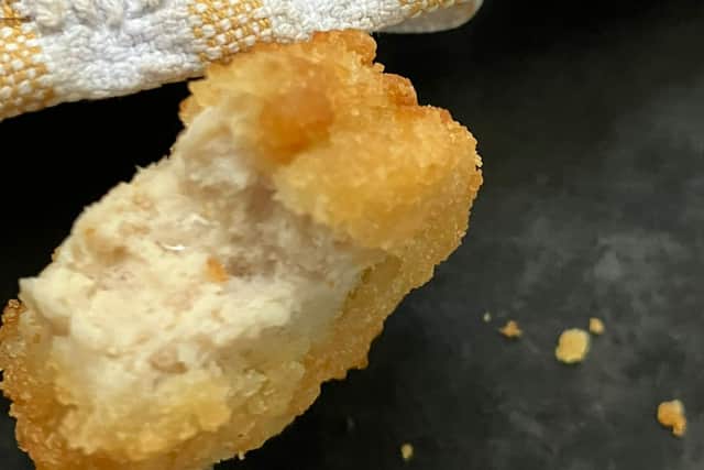 Isaac Smith claims he found a shard of glass in the chicken nugget bought from his local Lidl