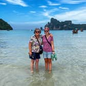 Kate Gearing, 69, was invited to join her daughter, Nessie Gearing and her partner Becca Wolfenden, both 27, on a once-in-a-lifetime trip to Thailand after being given the all-clear from breast cancer 