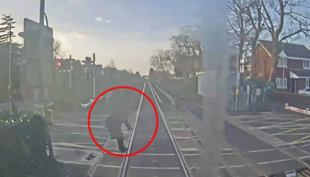 Woman comes within ‘half a second’ of being struck by train