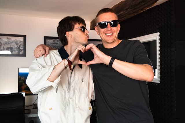 Cruz Beckham with The Reytons frontman Jonny Yerrell as their friendship blossoms ahead of the band’s UK tour