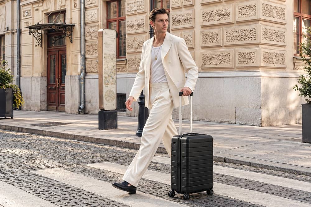 The 55x40x20cm black cabin suitcase is currently £25.49 in a limited-time Amazon deal.