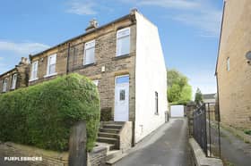 The semi-detached house on Healds Road has a front garden, driveway parking and a detached garage