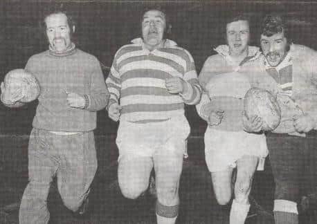 Four of the Celtic greats (from left): Johnny Harpin, Trevor Walker, Peter Kaine and Mick Doyle.