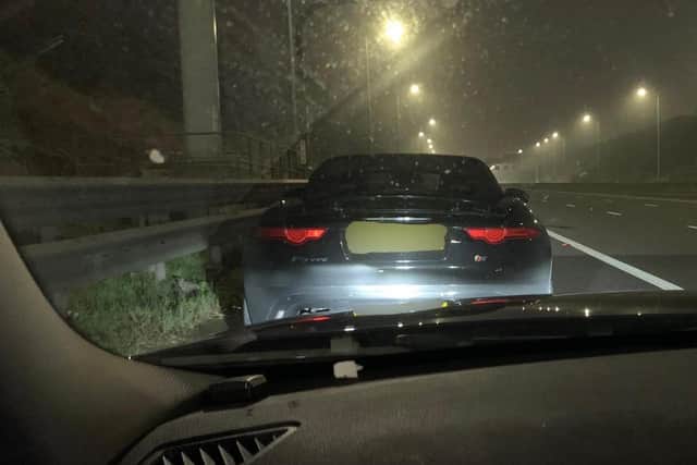 A driver with 15 points on licence caught was caught driving at 120mph on the M62 (picture  West Yorkshire Police Roads Policing Unit)