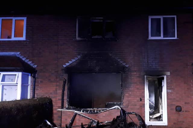 The damage to Norman's home in Mirfield