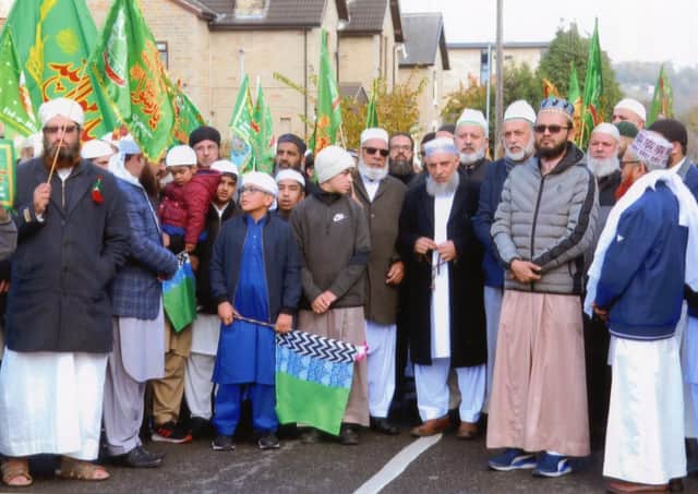 Massive turnout: Thousands of people from Dewsbury, Batley and Heckmondwike took part in the Eid-Milad Peace Procession.