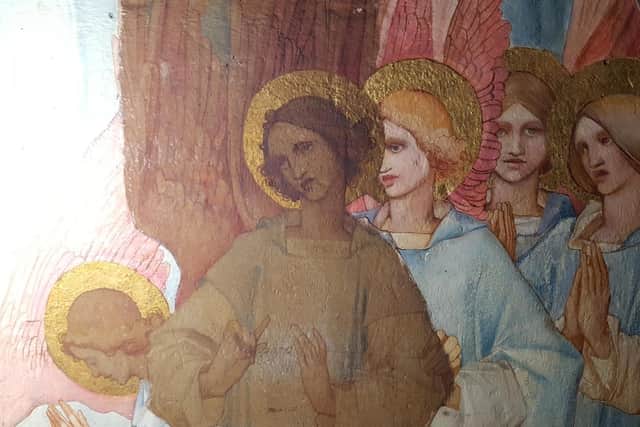 Part of the mural in St Peters Church, on Kirkgate, Birstall