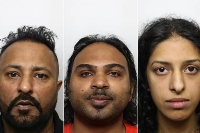 Mohammed Iftikar Azad, Vishal Thapar and Semia Hussain have been jailed for more than 40 years