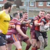Dewsbury Moor attempt to halt an Eastmoor attack in Saturday’s opening National Conference League Division Two clash.