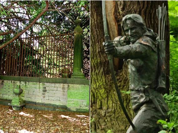 The fabled grave of Robin Hood is located at Kirklees Priory.