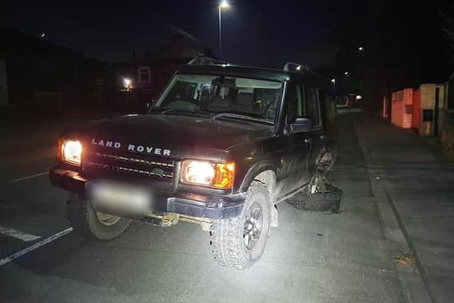 The Land Rover dumped in Birstall (picture West Yorkshire Police)