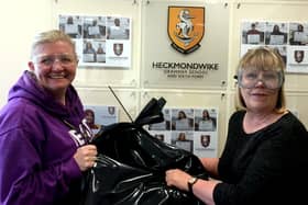 Heckmondwike Grammar School staff prepare the donation. Picture:    Heckmondwike Grammar School