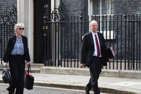 Deputy Chief Scientific Adviser Professor Dame Angela MacLean and Chief Medical Officer Professor Chris Whitty, in Downing Street, London, after giving the daily media briefing on coronavirus (COVID-19). Photo: PA