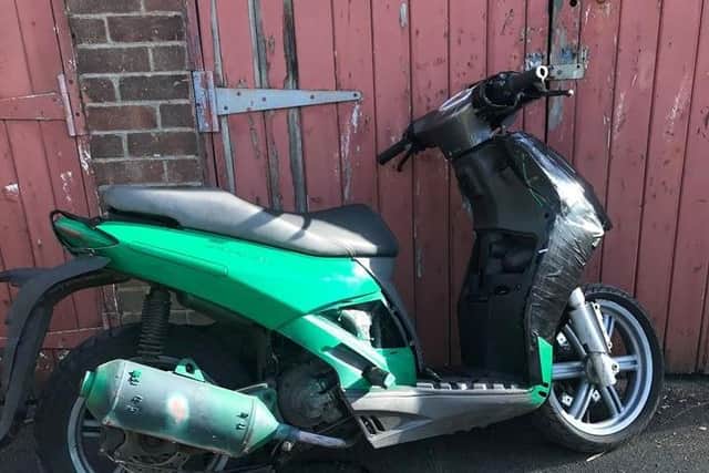 The seized scooter from Batley