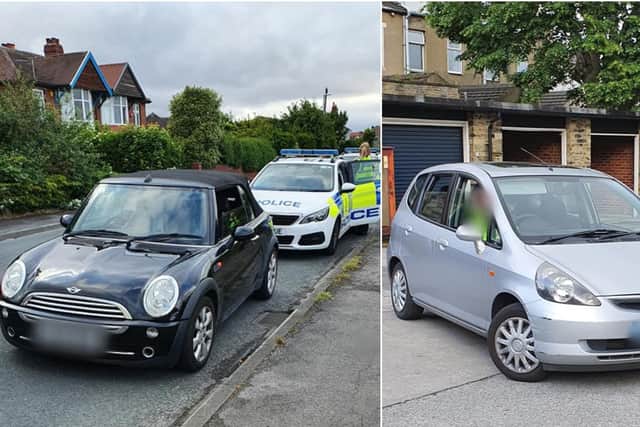 Cars seized by police in Heckmondwike (Picture West Yorkshire Police)
