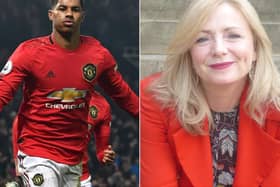 Batley and Spen MP Tracy Brabin, right, and Marucs Rashford (Getty Images)