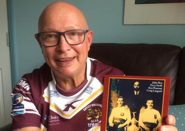 Detailed publication: Author John Roe with From The Mountain Top: An Archive History of Batley RLFC.