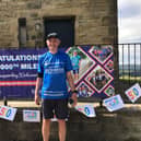 Mr Wright has raised over 10,000 after completing 5,000 miles after first setting off in October 2015.