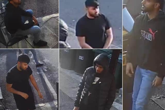 CCTV still of the men police want to trace