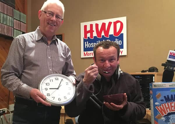 HWD Hospital Radio Chairman Mike Binns (left) and Programme Controller Gary Hughes.