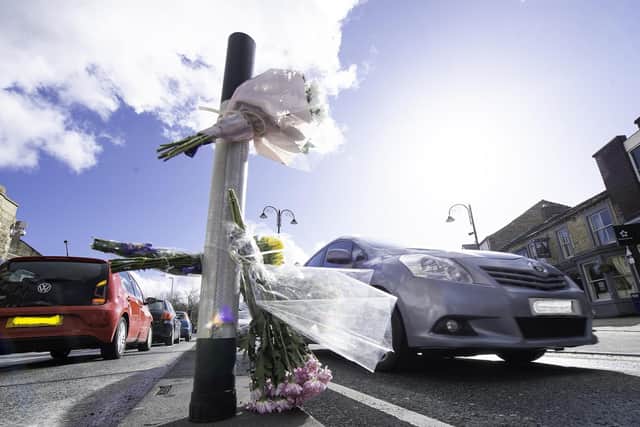 Tributes left for Jean Hepworth was killed at Westgate on February 26 after being hit by a lorry