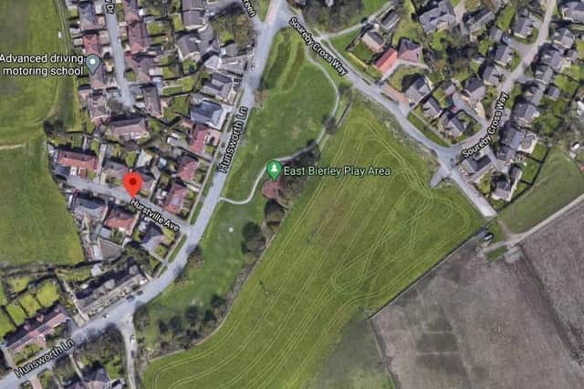 An aerial view of land at East Bierley, which has been earmarked for 46 homes as part of Kirklees Council’s Local Plan. (Image: Google