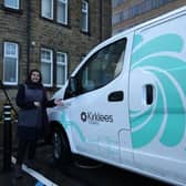 Councillor Naheed Mather pictured at Kirklees Council’s first free electric vehicle charging point