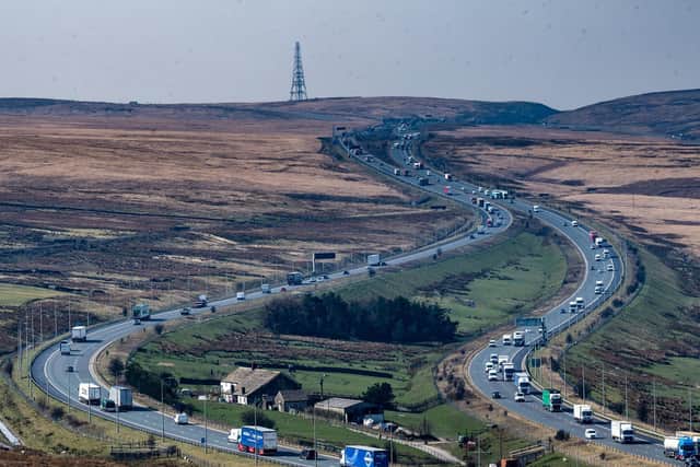 The M62 has been closed eastbound