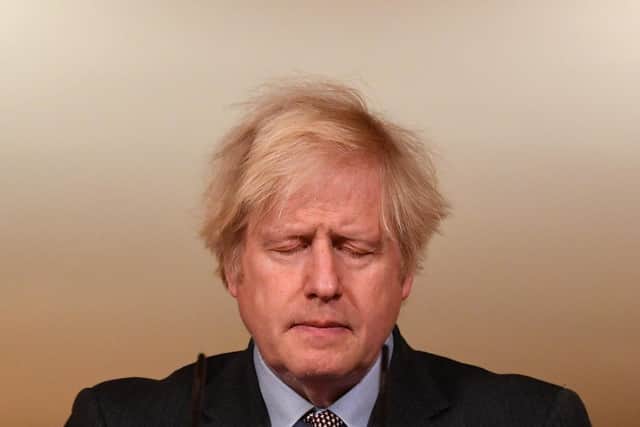 Prime Minister Boris Johnson during a media briefing in Downing Street, London, on coronavirus (Covid-19). Photo: PA