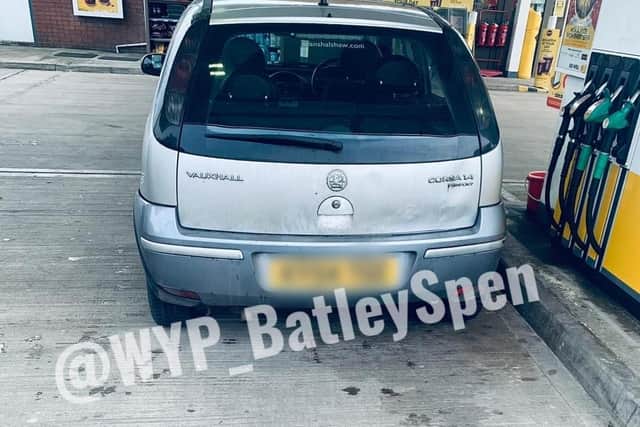 The driver was stopped in Batley (Picture West Yorkshire Police)