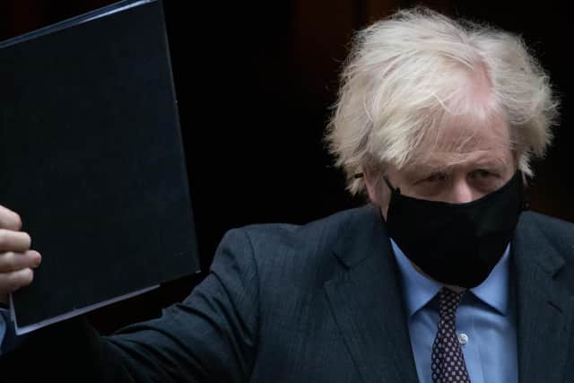 Boris Johnson heads for the Commons. Photo: PA