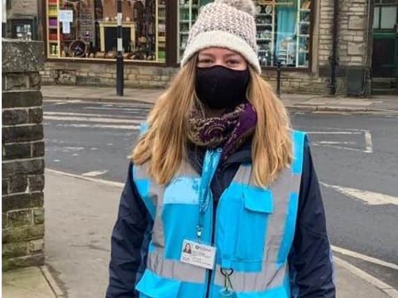 One of the Covid Community Support Officers hired by Kirklees Council to ensure businesses and places of worship are following Covid guidelines.