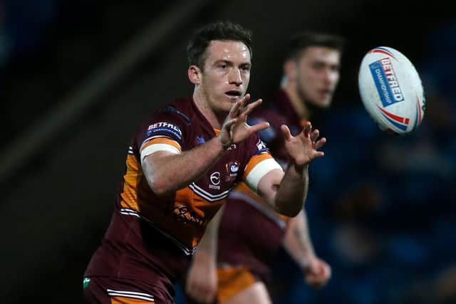Batley's Tom Gilmore in action against Halifax. Picture: Ed Sykes/SWpix.com.