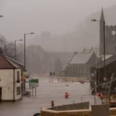 Mytholmroyd on Sunday 9 February morning as Storm Ciara swept across the region