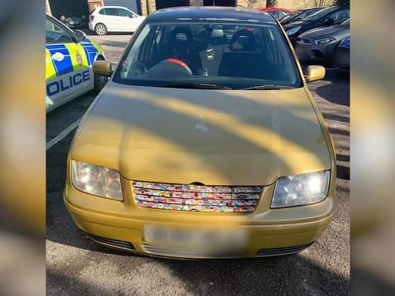 Car seized by police in Gomersal (West Yorkshire Police)