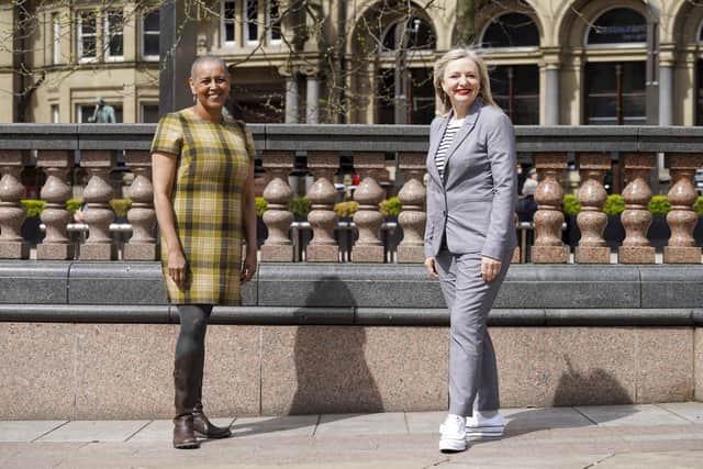 Alison Lowe, left, with Mayor of West Yorkshire Tracy Brabin
