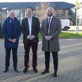 Woodland Park in Cleckheaton. (l-r): Nick Jethwa, G Herbert Banks; Chris Parker, Parker & Parker Investments; Ross Firth, LSH and Connor Rogers, Cushman & Wakefield.