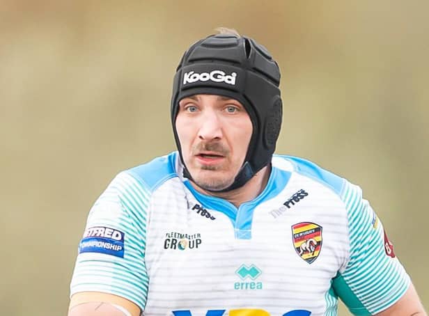 Picture by Allan McKenzie/SWpix.com - 14/04/2019 - Rugby League - Coral Challenge Cup - Thatto Heath Crusaders v Dewsbury Rams - Hatton Solicitors Crusader Park, Thatto Heath, England - Michael Knowles.