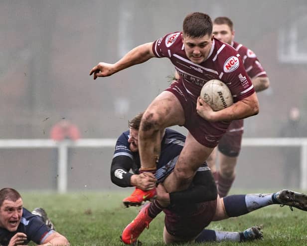 Action from Thornhill Trojans' Betfred Challenge Cup first round victory against RAF. Picture: Bruce Fitzgerald