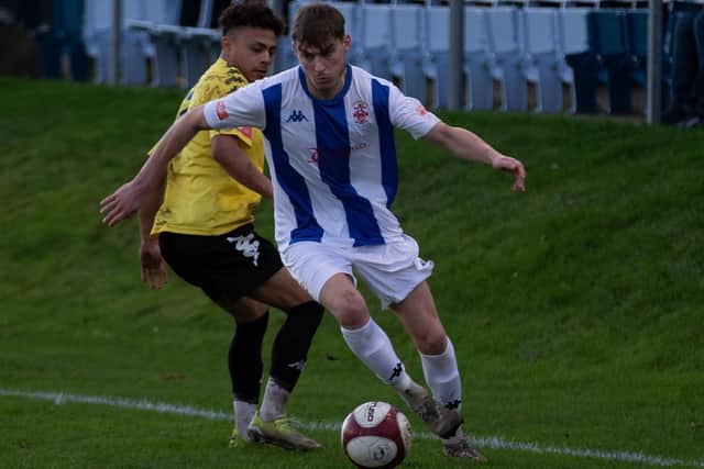 Ben Atkinson was one of Liversedge’s scorers in their 6-0 win over Ossett United.