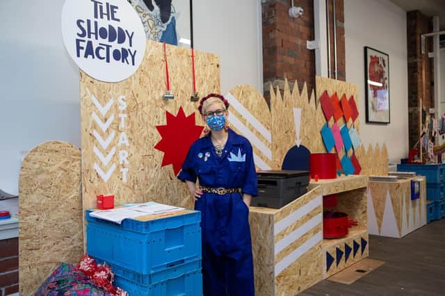 Artist, Kerry Lemon was commissioned by Kirklees Council and Beam to organise the Shoddy Factory event.