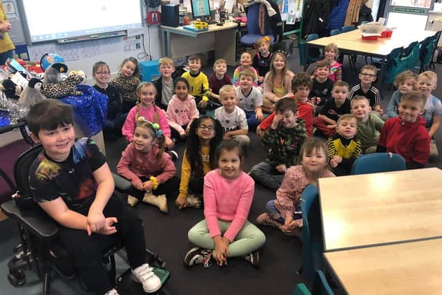 The day encouraged the children to come dressed in rainbow colours in support of Beau's campaign.