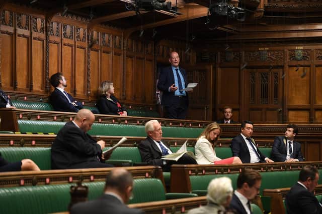 Dewsbury MP Mark Eastwood speaking in Parliament