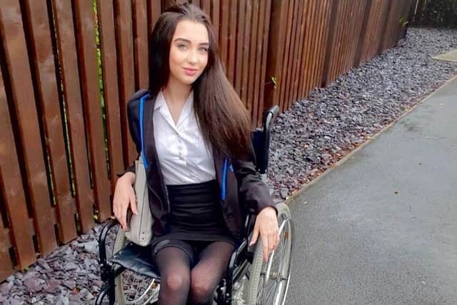 Holly’s second surgery on her right leg left her in a wheelchair and fearing she would never walk again.