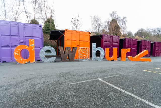 The orange letters used to form the Superdry sign at the White Rose Centre in Leeds.