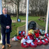 Memorial service at Hartshead Moor Services to commemorate the British service members and civilians who lost their lives in the 1974 M62 coach bombing