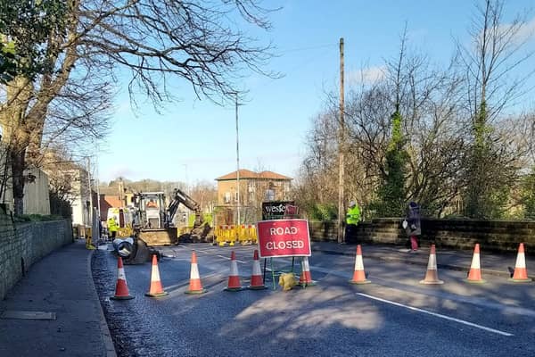 Bradford Road in Cleckheaton has been closed since last Tuesday (February 8) following a burst water pipe