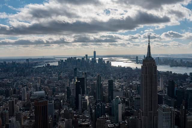 The Manhattan skyline as seen from the SUMMIT One Vanderbilt.